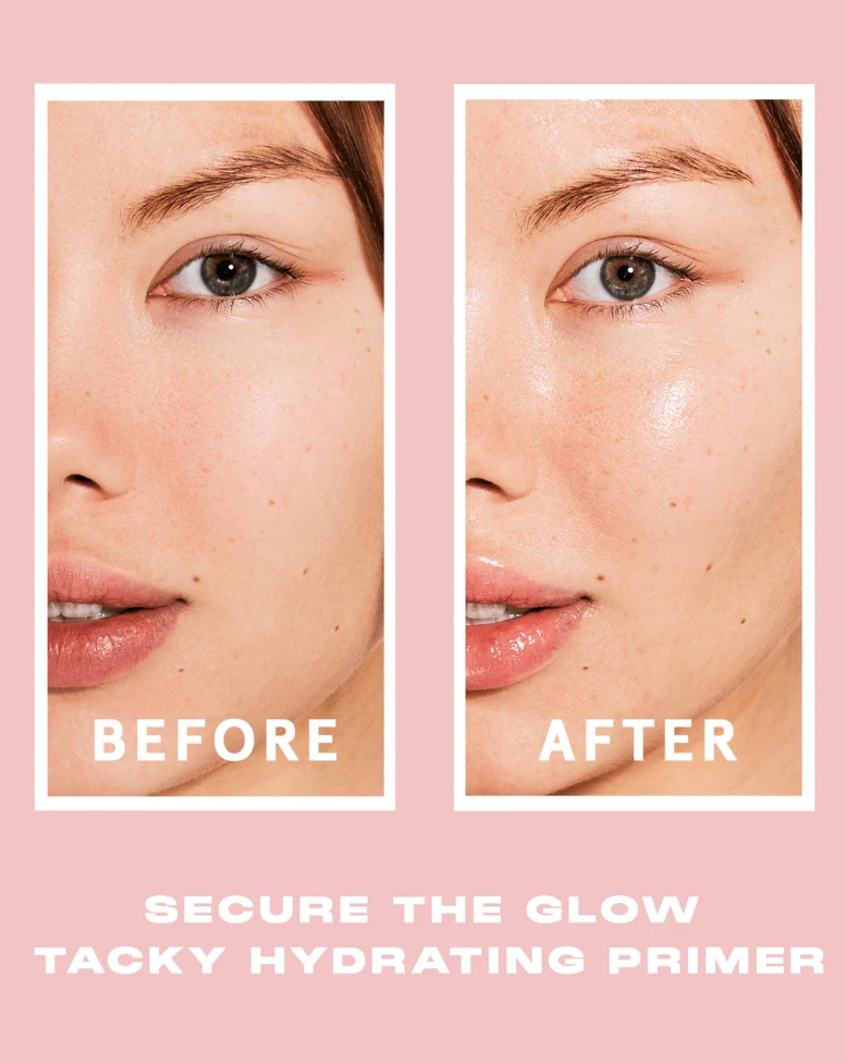 Before - after Secure The Glowtacky Hydrating Primer