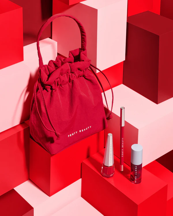 Fenty Beauty Cherry Mouth 3-Piece Lip Set + Pouch
