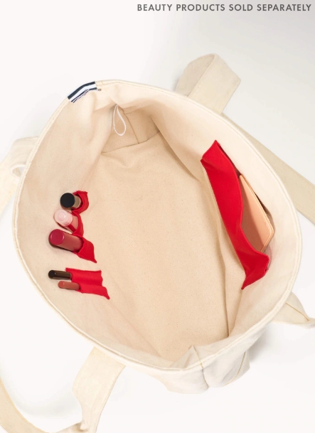 SEPHORA The Merch Shop Canvas Tote Bag with Lipstick Pockets (2)