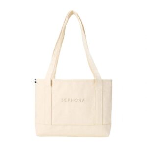 Canvas Tote Bag with Lipstick Pockets