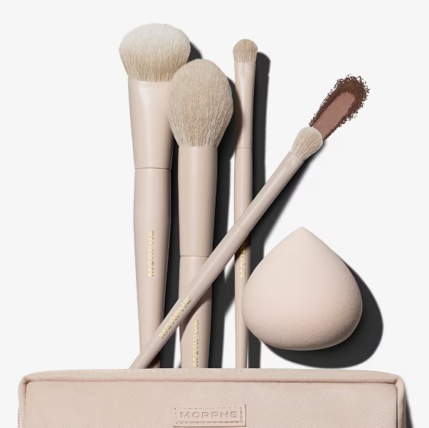 Morphe Oat Latte 5-Piece Face & Eye Brush Set