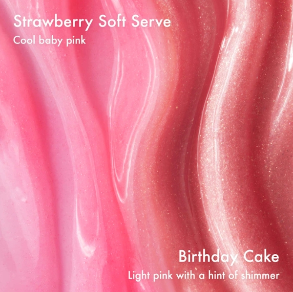 Strawberry Soft Serve + Birthday Cake